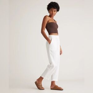 *NEW* Quince Women’s 100% European Linen Pants- White- Medium